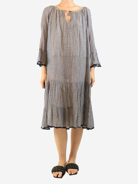Faded blue sheer tunic - size L product image