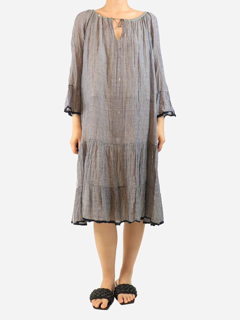 Faded blue sheer tunic - size L Dresses Dosa 