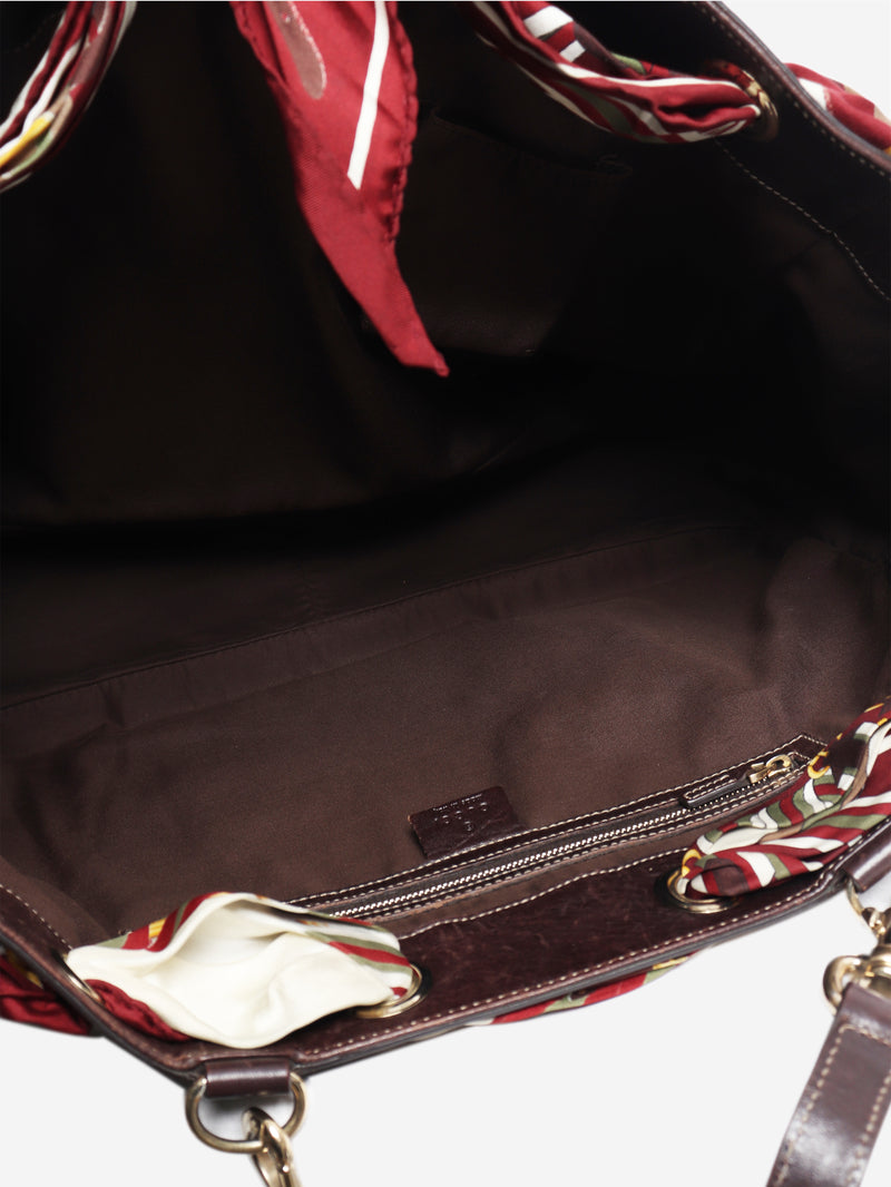 Brown GG canvas Positano tote bag