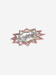 Silver pop art crystal brooch Brooches Chanel 