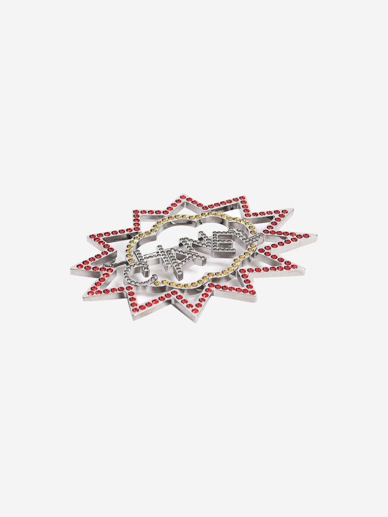 Silver pop art crystal brooch Brooches Chanel 
