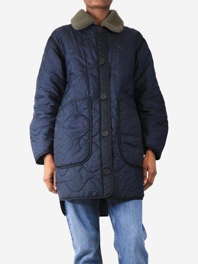 Navy quilted coat - size XXS Coats & Jackets Marfa Stance 