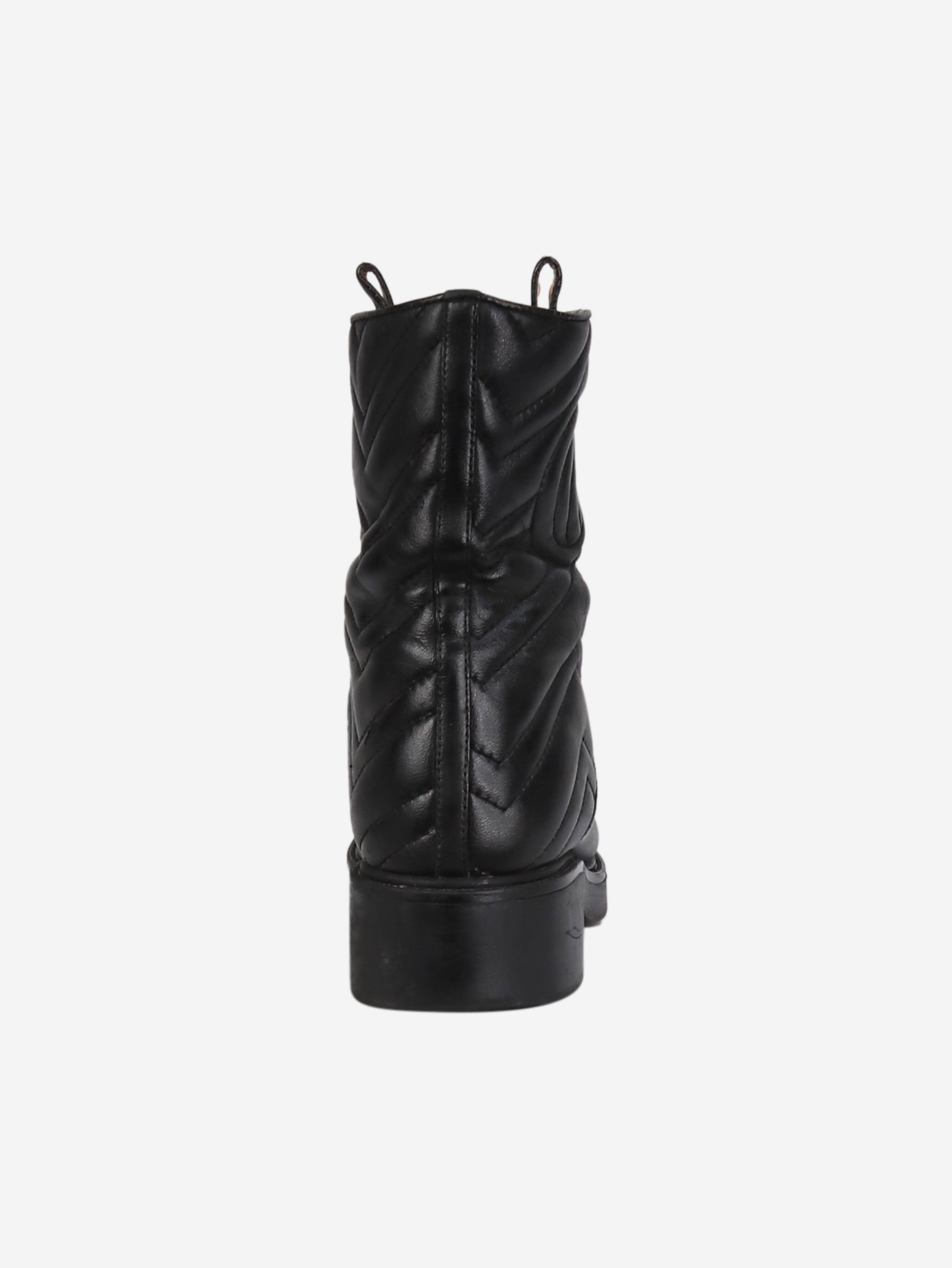 Black leather ankle boots - size EU 37.5 Boots Gucci 