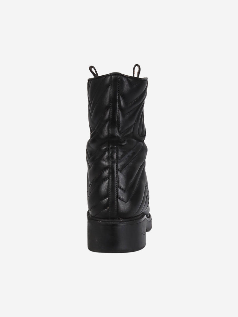 Black leather ankle boots - size EU 37.5 Boots Gucci 
