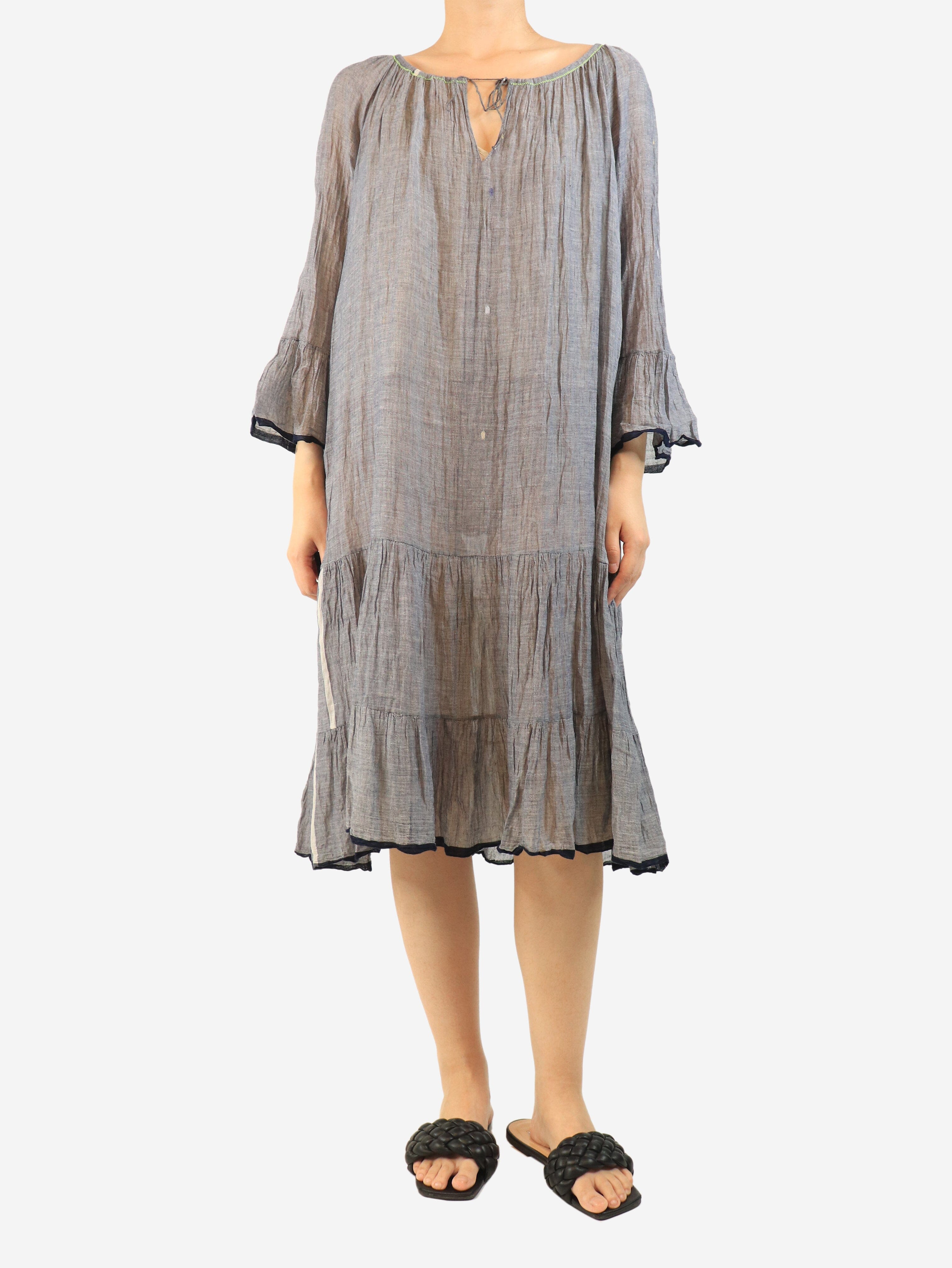 Faded blue sheer tunic - size L Dresses Dosa 