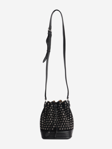 Black suede lambskin eyelets bag alternate image