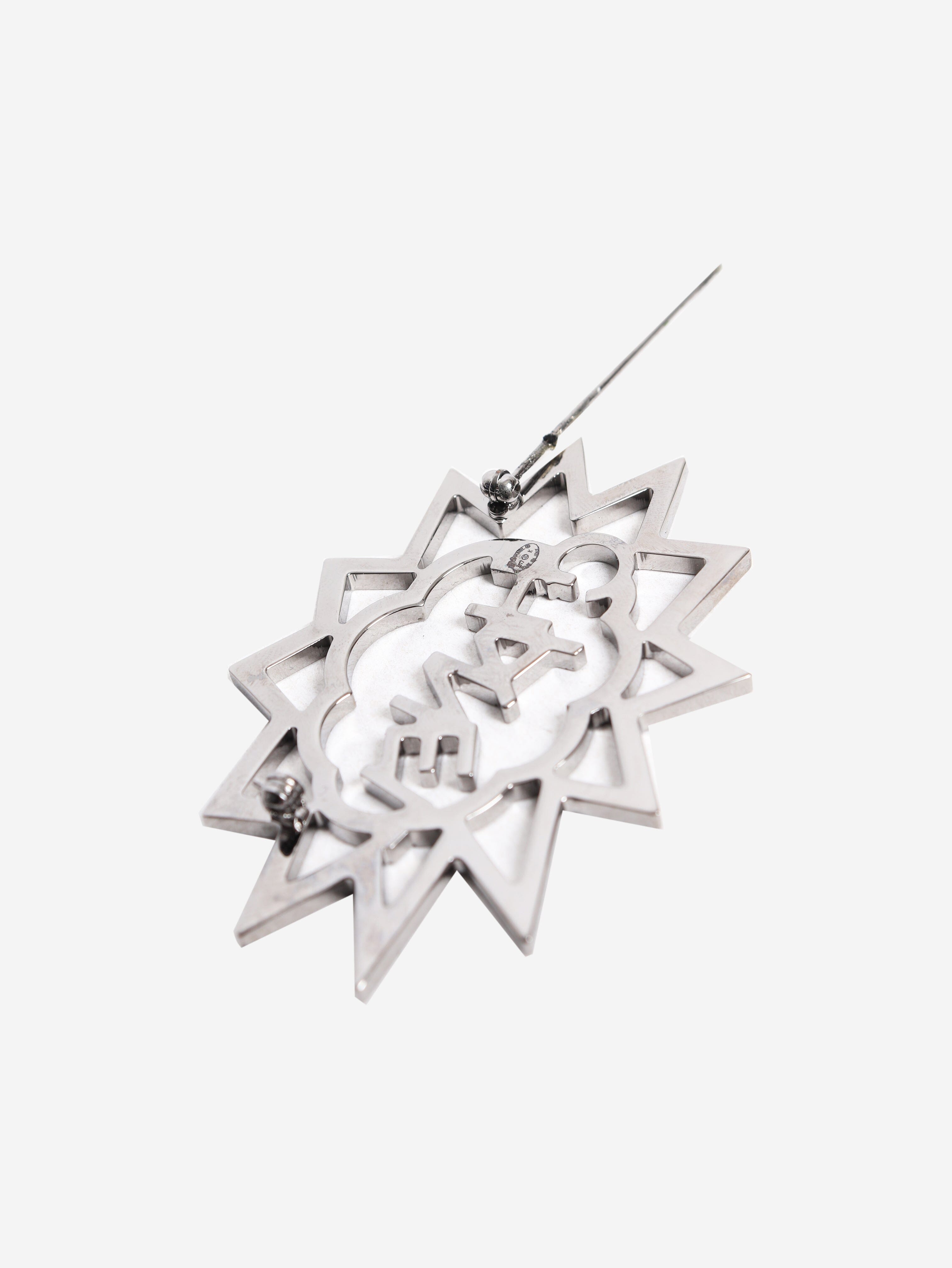 Silver pop art crystal brooch Brooches Chanel 