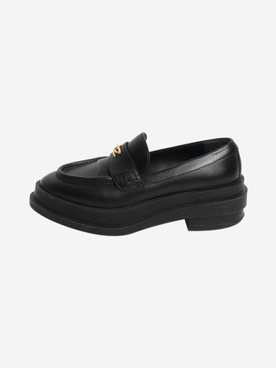 Black chunky leather loafers - size EU 37.5 Flat Shoes Giuseppe Zanotti 