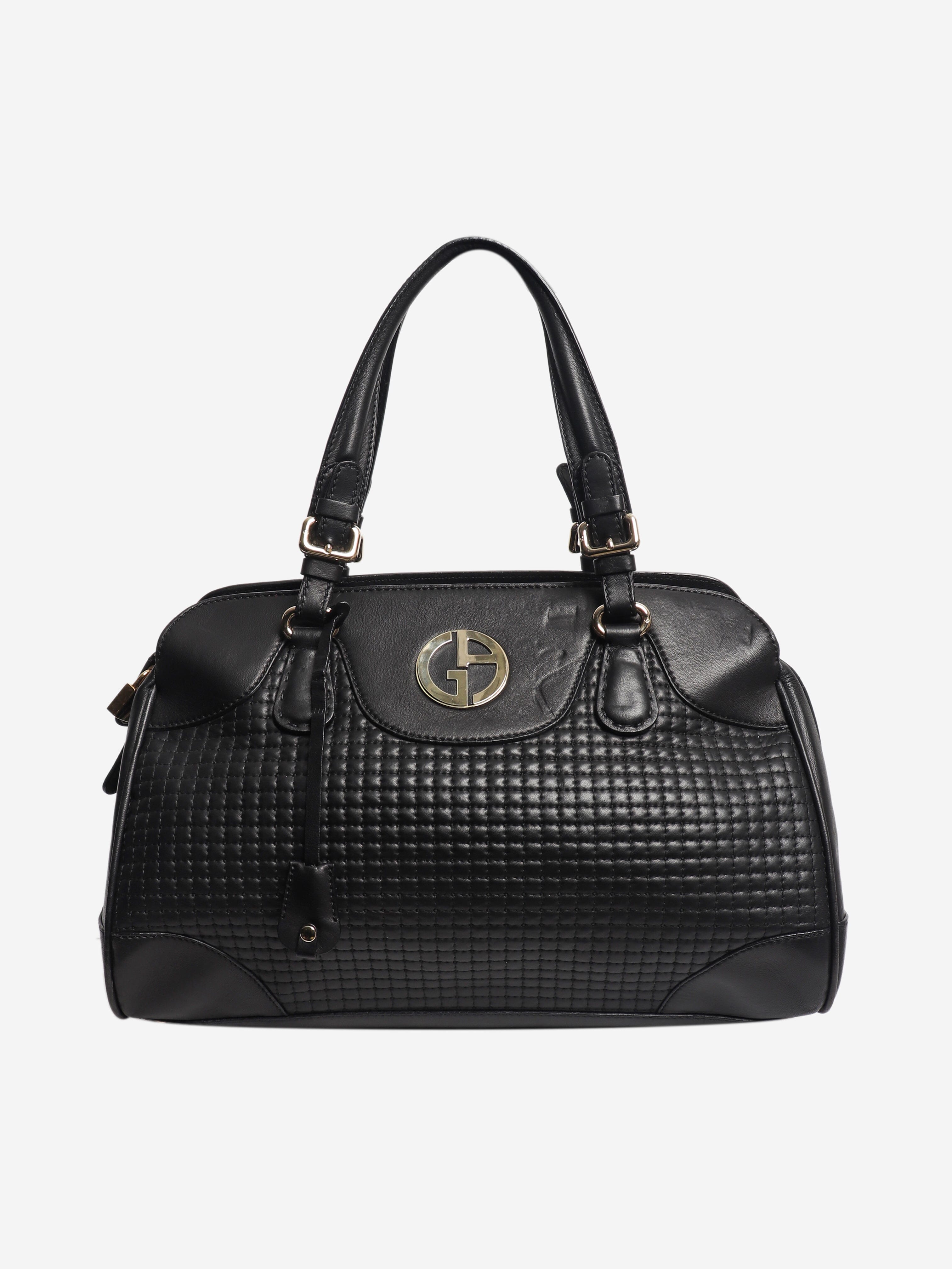 Black quilted shoulder bag Shoulder bags Giorgio Armani 