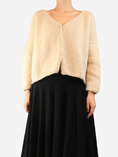 Neutral chunky cardigan - size M Knitwear Album Di Famiglia 