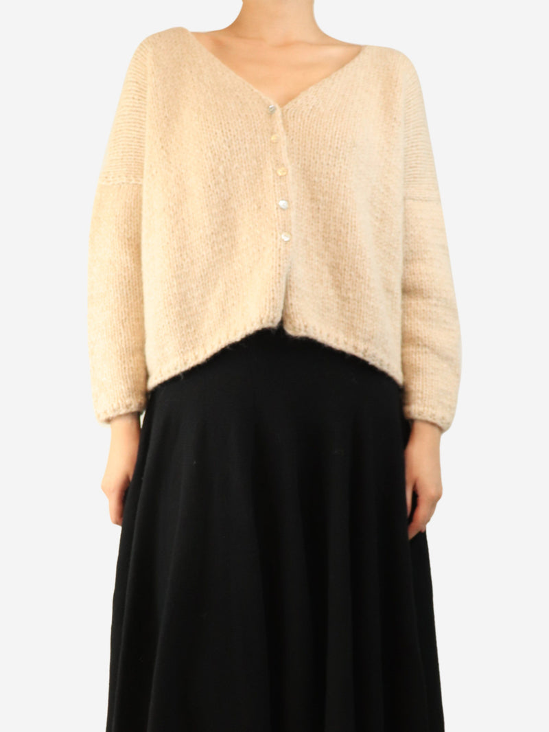 Neutral chunky cardigan - size M Knitwear Album Di Famiglia 