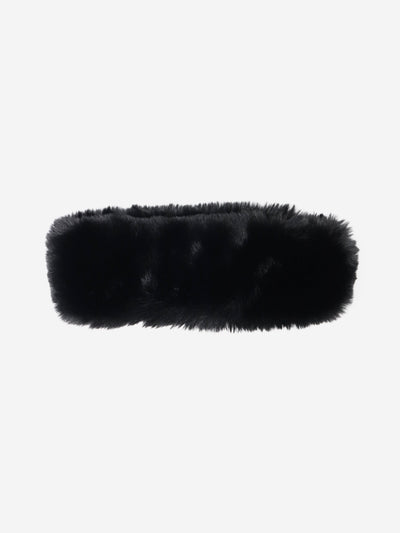 Goldbergh Black faux fur elasticated headband - size Hats Goldbergh 