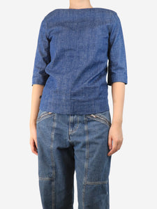 Celine Blue denim top - size UK 8