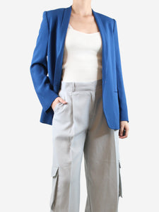 Stella McCartney Blue single-breasted blazer - size UK 12