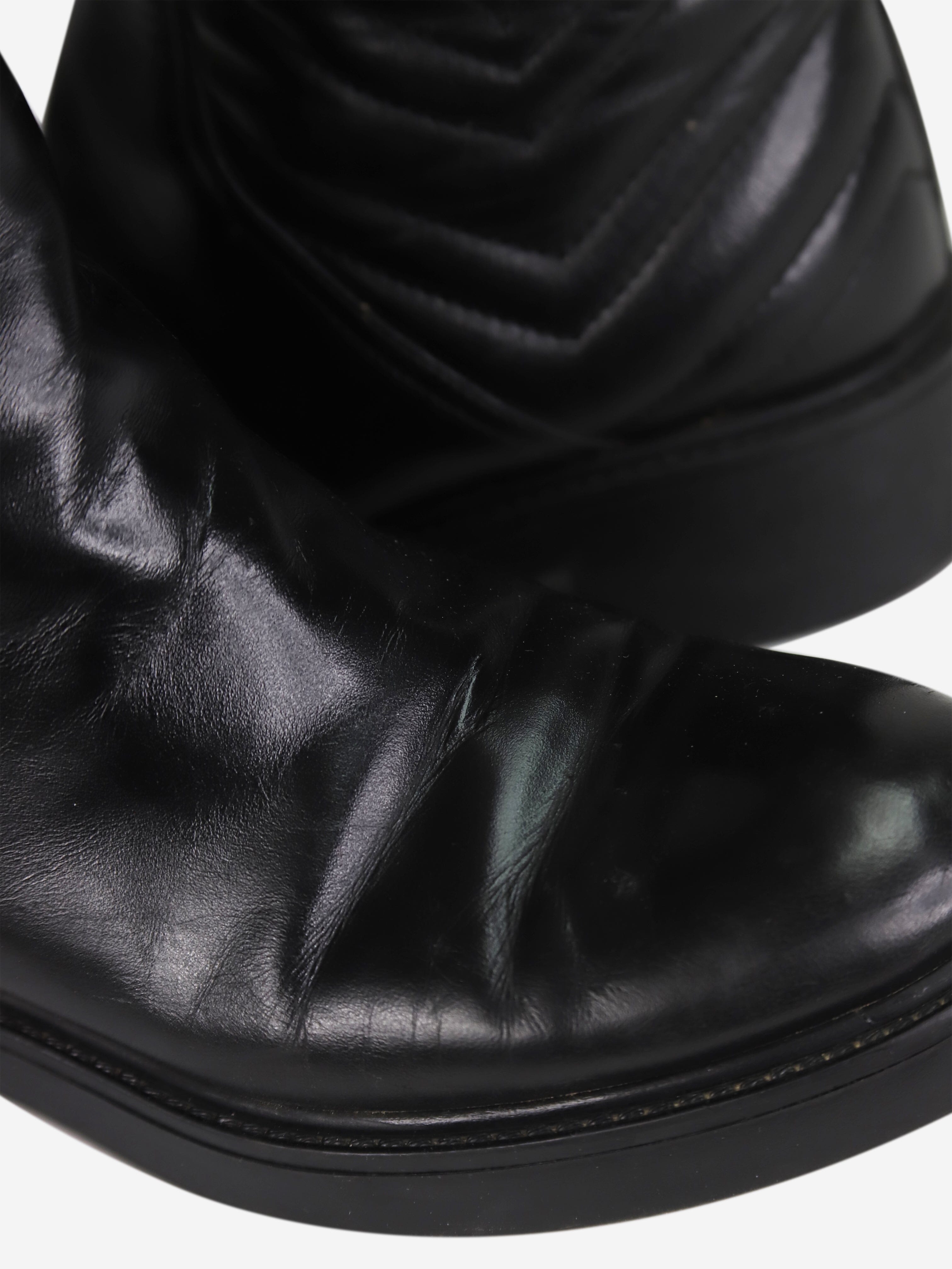 Black leather ankle boots - size EU 37.5 Boots Gucci 