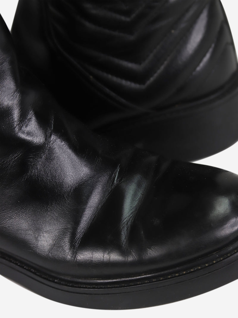 Black leather ankle boots - size EU 37.5 Boots Gucci 