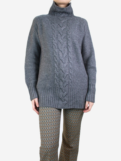 Grey roll-neck jumper - size S Knitwear S Max Mara 