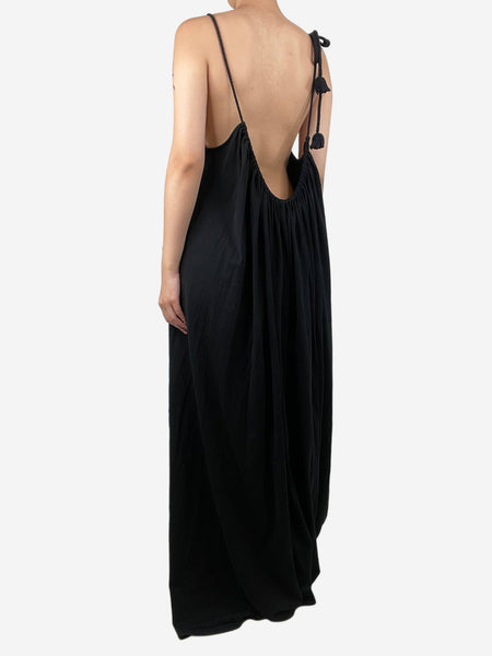 Black cotton maxi dress - size L alternate image