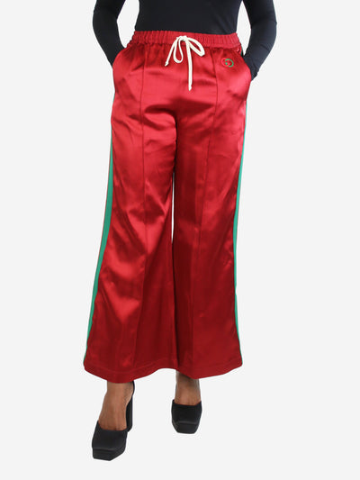 Red satin elasticated trousers - size L Trousers Gucci 