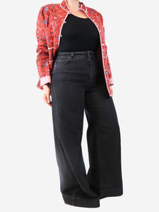 Weekend Max Mara Black wide-leg trousers - size UK 12