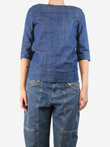 Celine Blue denim top - size UK 8