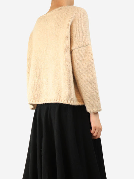 Neutral chunky cardigan - size M alternate image