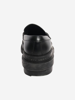 Black chunky leather loafers - size EU 37.5 Flat Shoes Giuseppe Zanotti 