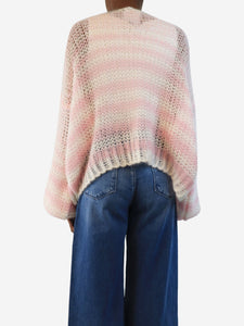 Loewe Pink and white Anagram sweater - size XS