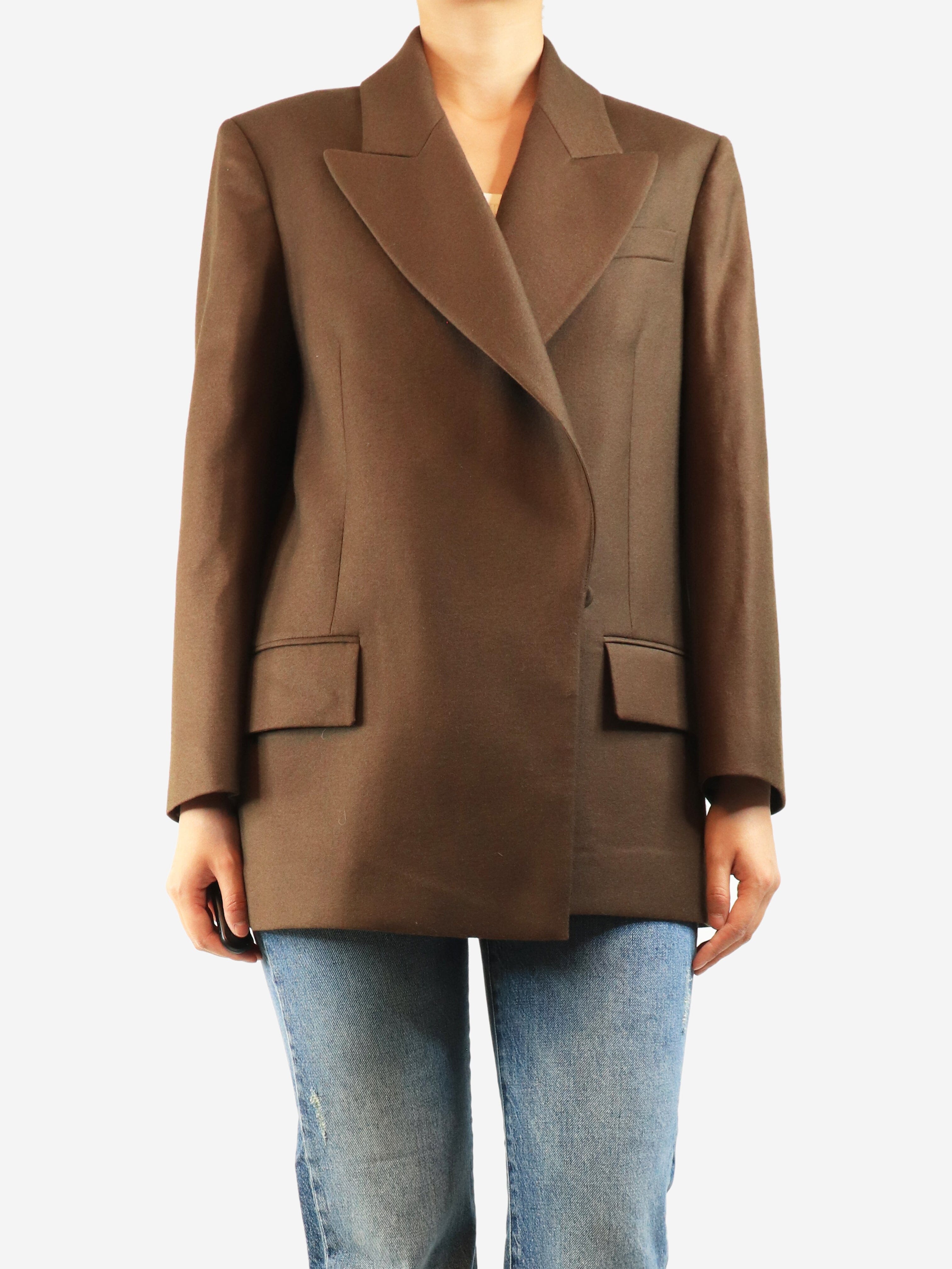Brown wool blazer - size UK 10 Coats & Jackets Emilia Wickstead 