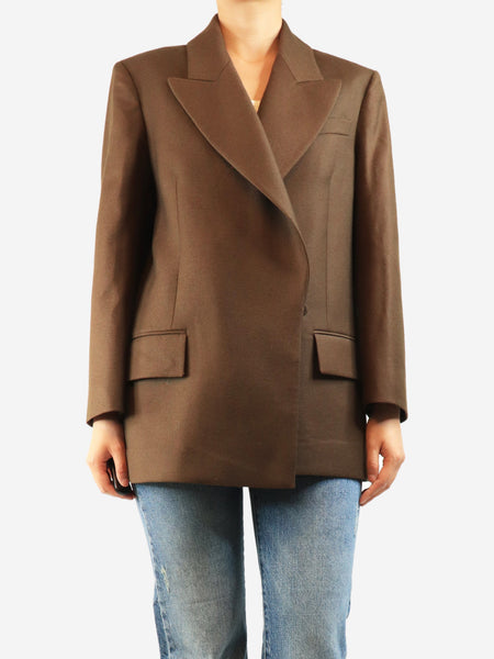 Brown wool blazer - size UK 10 product image
