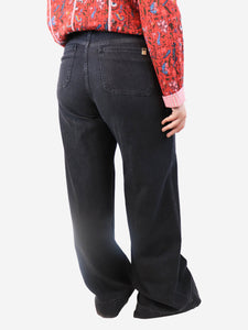 Weekend Max Mara Black wide-leg trousers - size UK 12