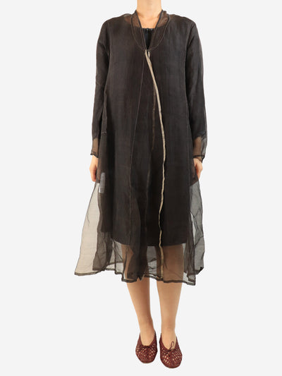 Black sheer duster coat - size Coats & Jackets Dosa 