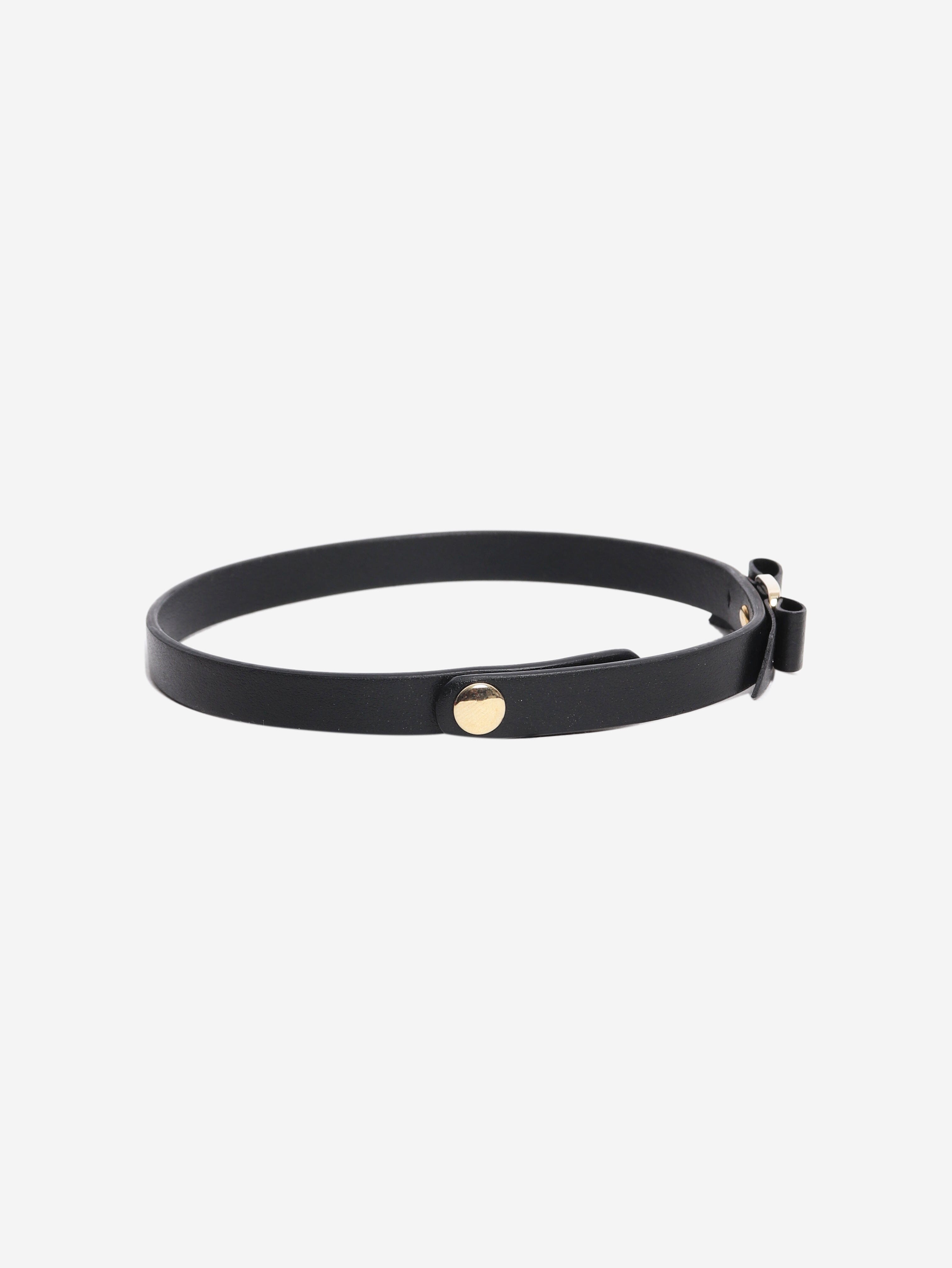 Black leather chocker Necklaces Salvatore Ferragamo 