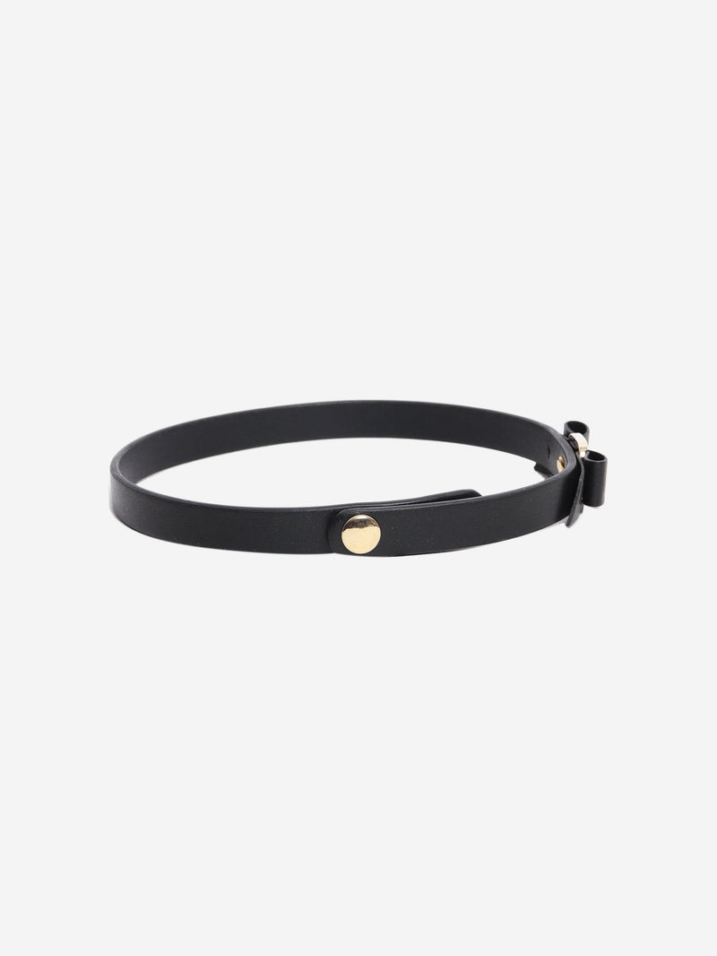 Black leather chocker Necklaces Salvatore Ferragamo 