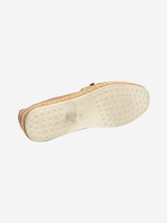 Brown Raffia gomma espadrilles - size EU 38.5 Flat Shoes Tod's 