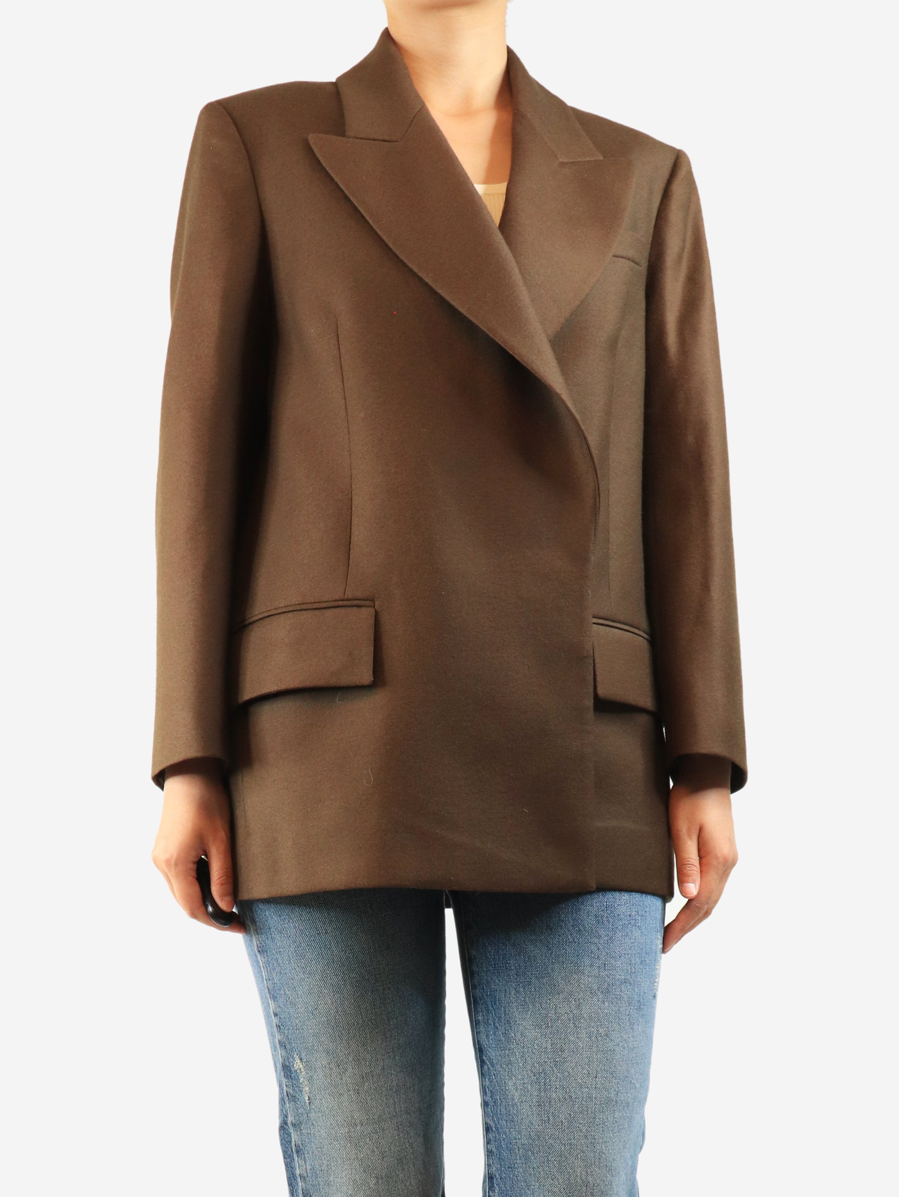 Brown wool blazer - size UK 10 Coats & Jackets Emilia Wickstead 