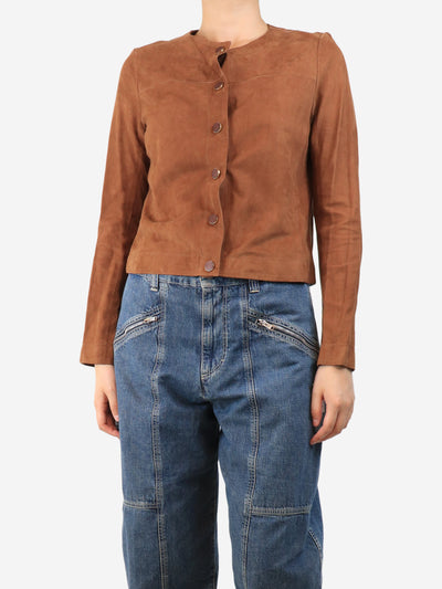 Caramel suede lambskin jacket - size UK 10 Coats & Jackets Vanessa Seward 