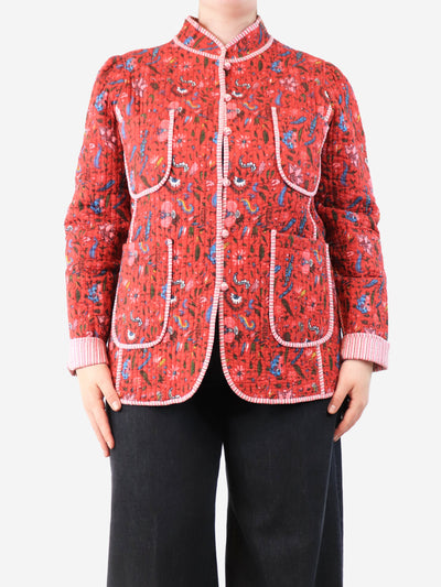 Red Matilda floral quilted jacket - size L Coats & Jackets Maria De La Orden 