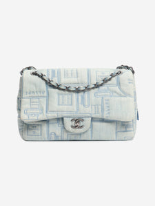 Chanel Blue 2016 jumbo denim perfume Classic Single Flap bag