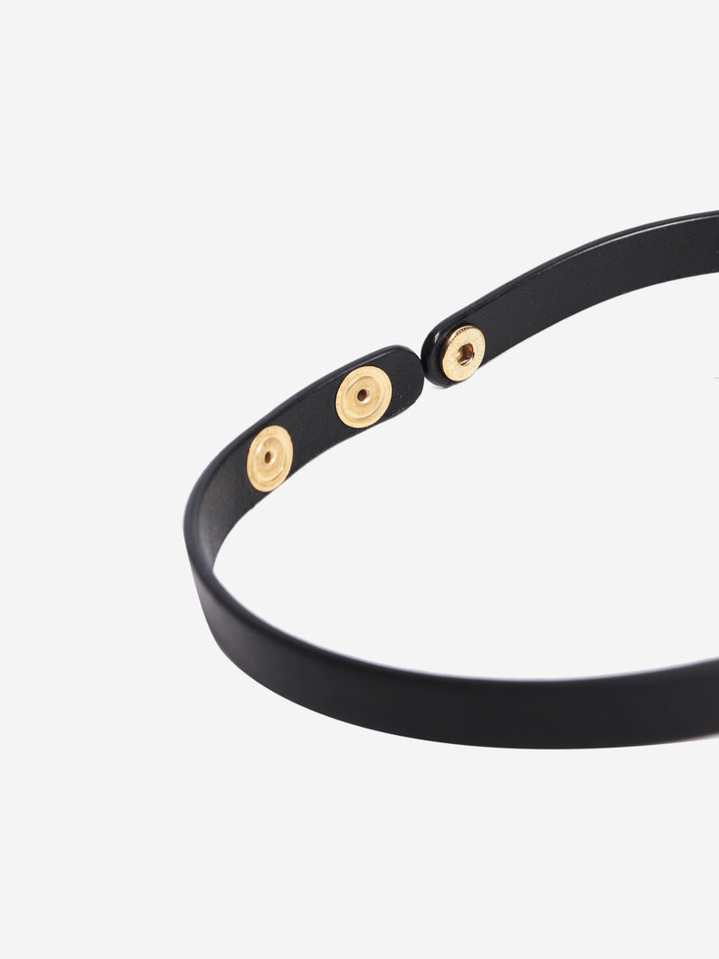 Black leather chocker Necklaces Salvatore Ferragamo 