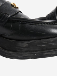 Black chunky leather loafers - size EU 37.5 Flat Shoes Giuseppe Zanotti 