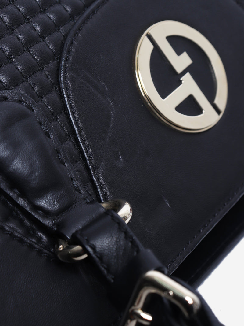 Black quilted shoulder bag Shoulder bags Giorgio Armani 