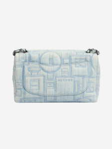 Chanel Blue 2016 jumbo denim perfume Classic Single Flap bag
