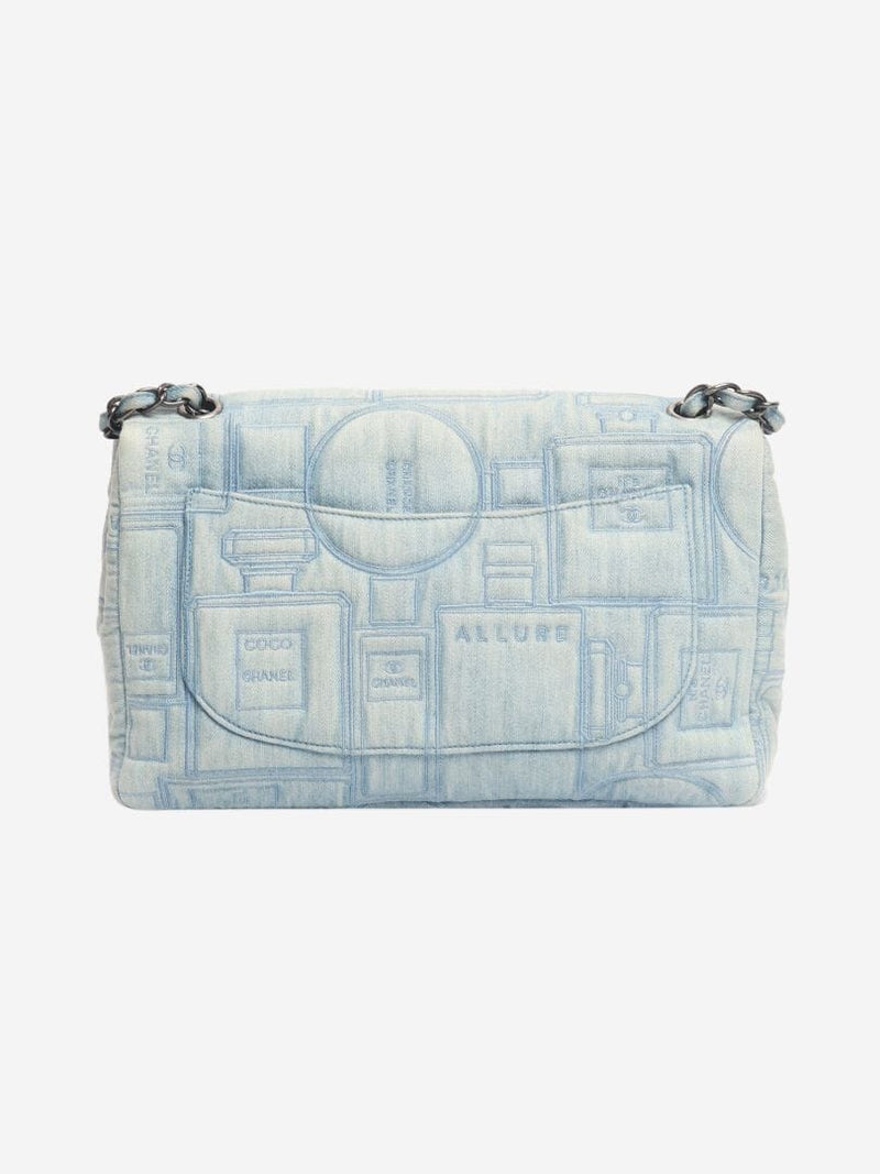 Blue 2016 jumbo denim perfume Classic Single Flap bag Shoulder bags Chanel 