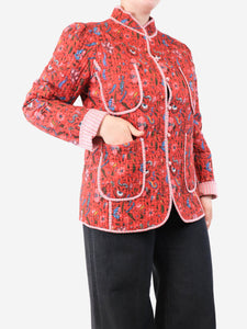 Maria De La Orden Red Matilda floral quilted jacket - size L
