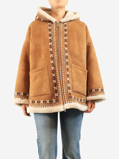 Brown Valley shearling coat - One size