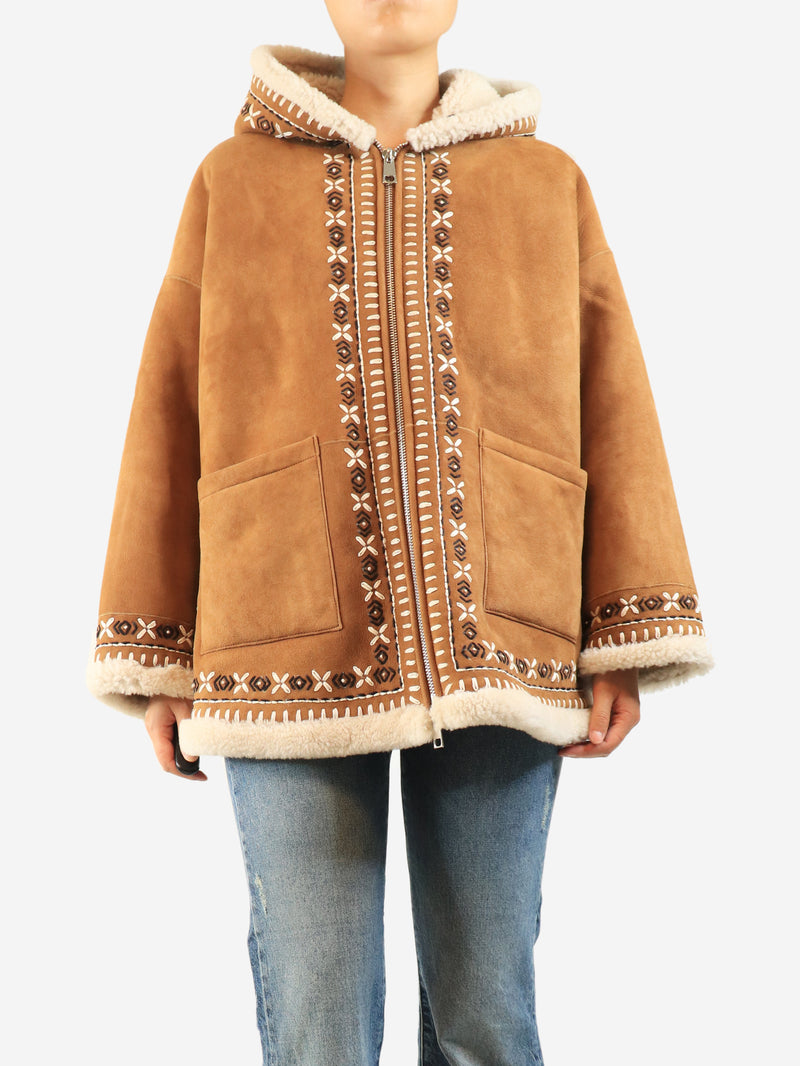 Brown Valley shearling coat - One size