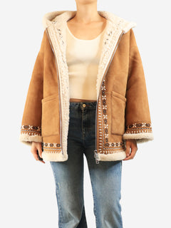 Brown Valley shearling coat - One size