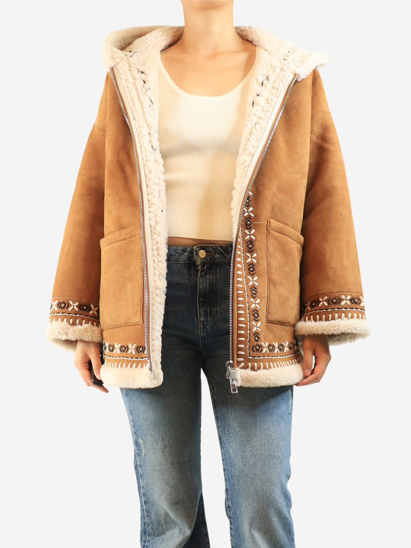 Brown Valley shearling coat - One size