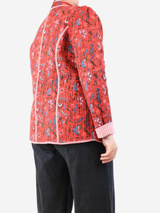 Maria De La Orden Red Matilda floral quilted jacket - size L
